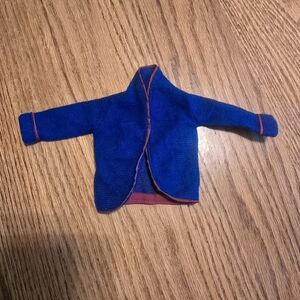1991 Ken 665 Activewear Coat Robe Genuine Barbie Tag Blue Red No Rope